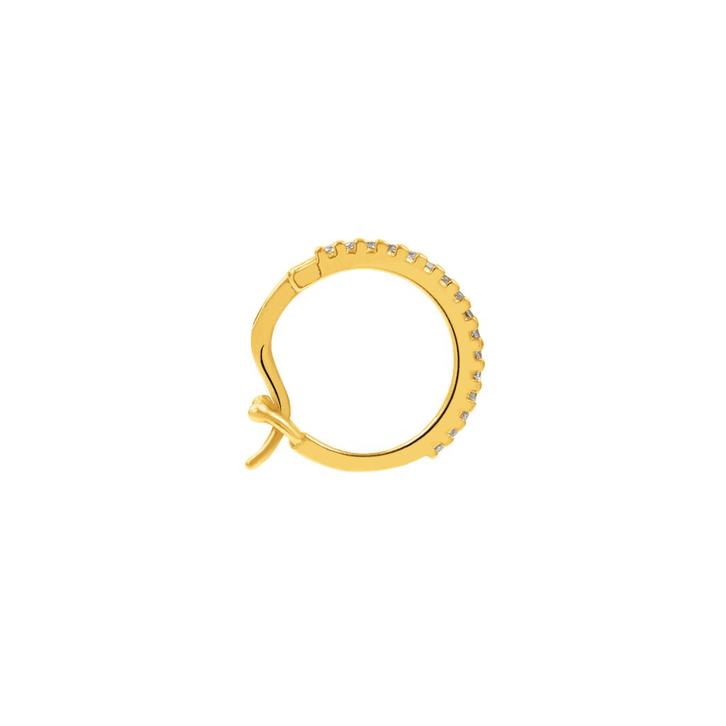Mono Orecchino A Cerchio Claire Oro Giallo Cubic Zirconia - Mono Orecchino Donna | Stroili