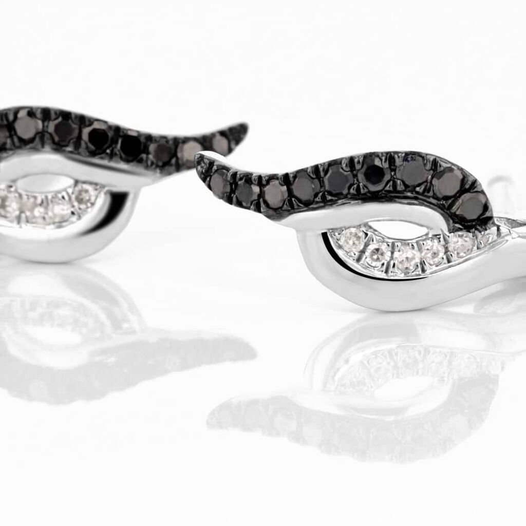 Orecchini Lobo Sophia Oro Bianco Diamante - Orecchini a Lobo Donna | Stroili