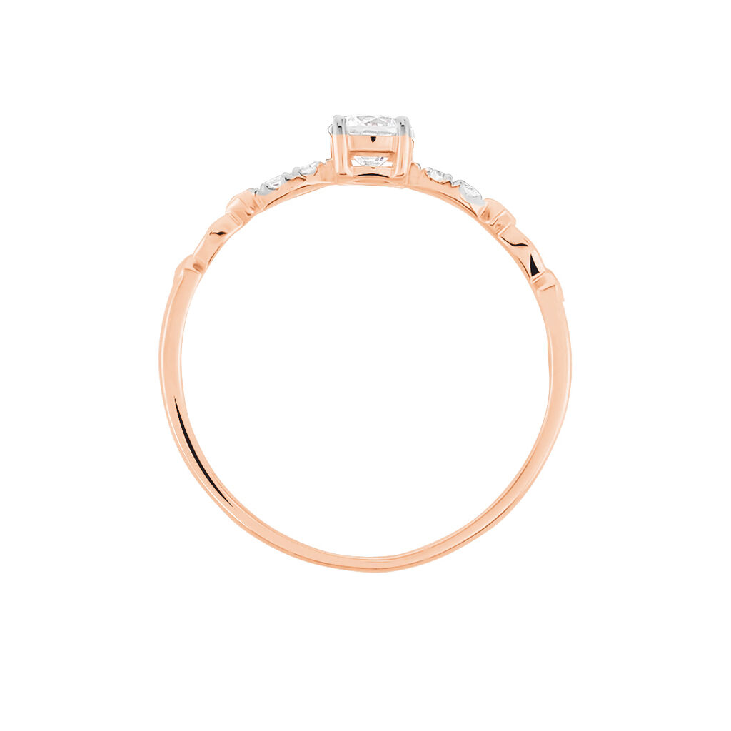 Anello Solitario Claire Oro Rosa Cubic Zirconia