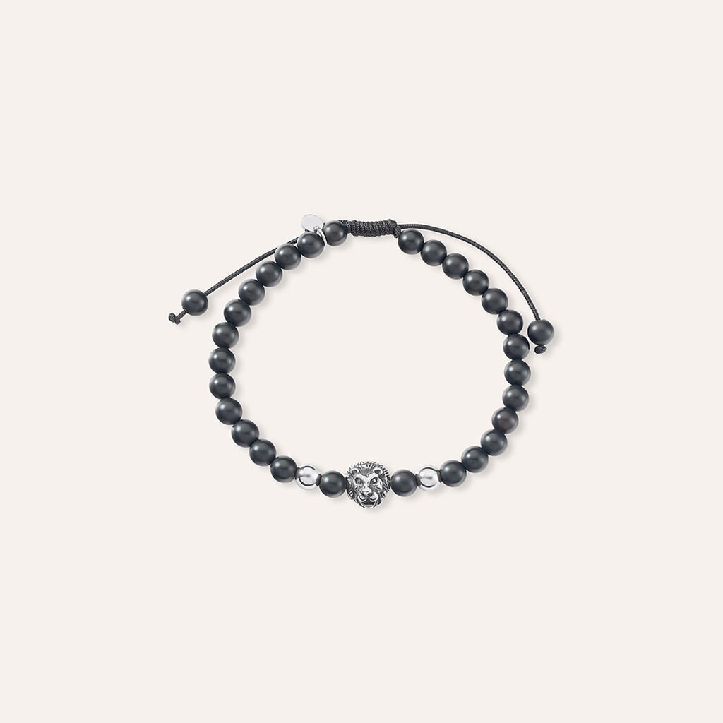 Bracciale Man Code Acciaio Bicolore Bianco / Nero Onice