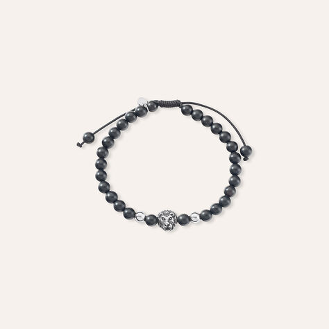 Bracciale Man Code Acciaio Bicolore Bianco / Nero Onice - Bracciali Uomo | Stroili