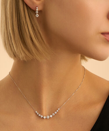 Collana Diamade Oro Bianco Diamante Lab-Grown