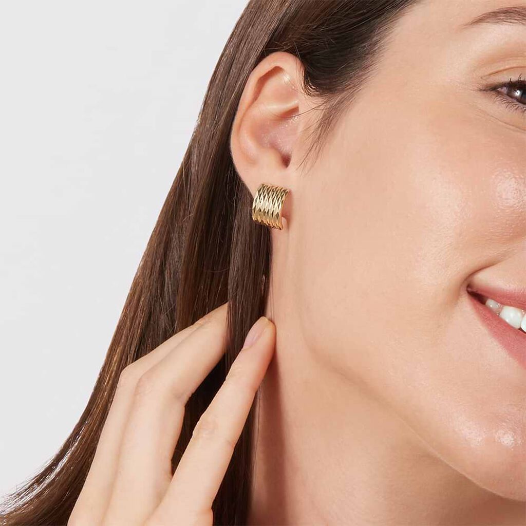 Orecchini A Cerchio Golden Lover Oro Giallo - Orecchini a Cerchio Donna | Stroili