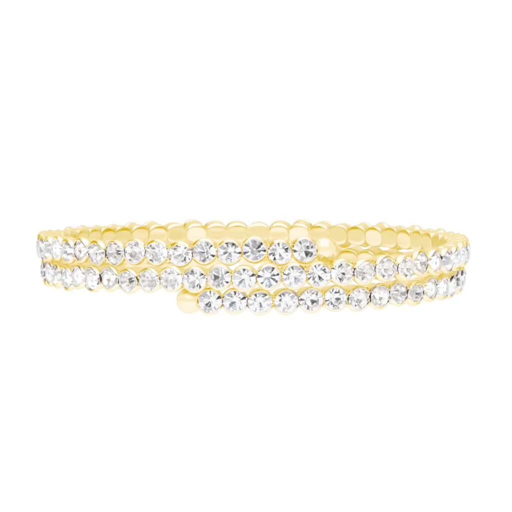 Bracciale bangle in metallo dorato e cristalli - Bracciali Donna | Stroili