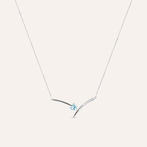 Collana Amélie Oro Bianco Topazio - Collane Donna | Stroili