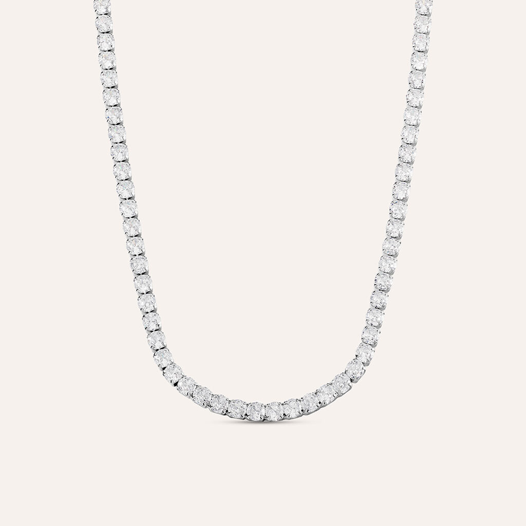 Collana Tennis Romantic Shine Metallo Cristallo