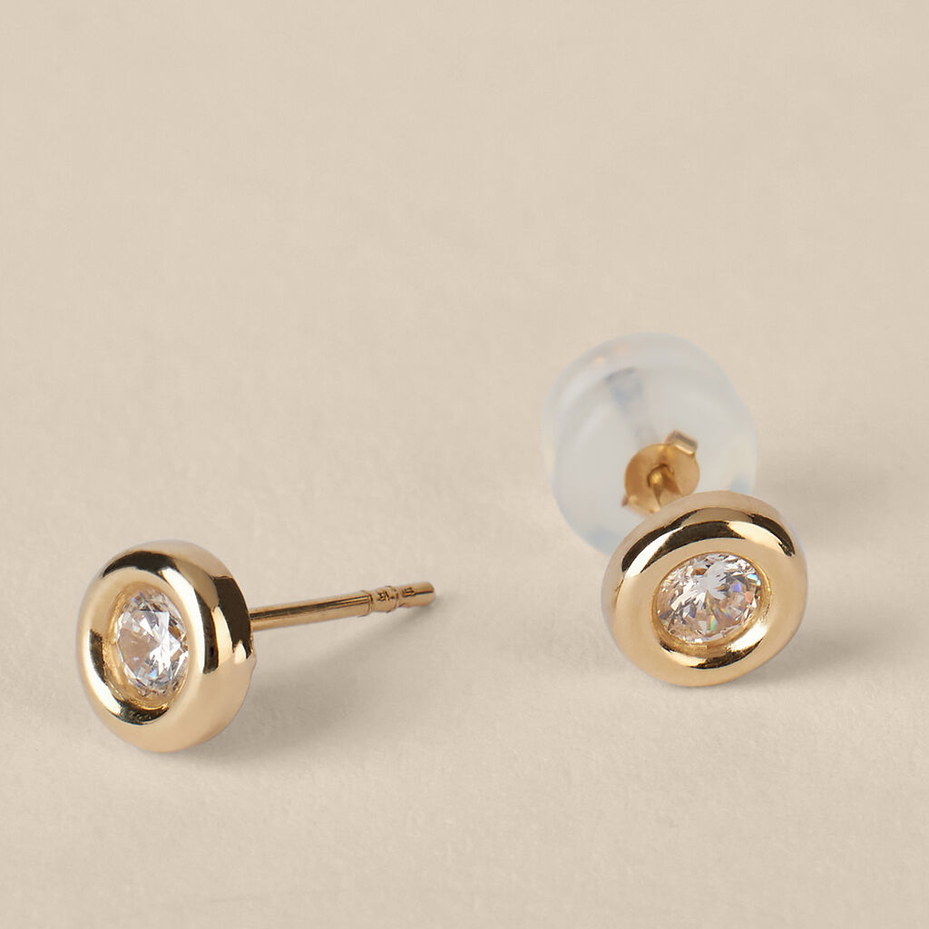 Orecchini Lobo Punto Luce Bon Ton Oro Giallo Cubic Zirconia - Orecchini a Lobo Donna | Stroili