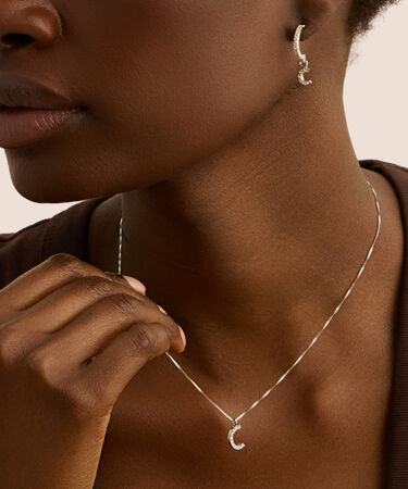 Mono Orecchino A Cerchio Silver Moments Argento Rodiato Cubic Zirconia