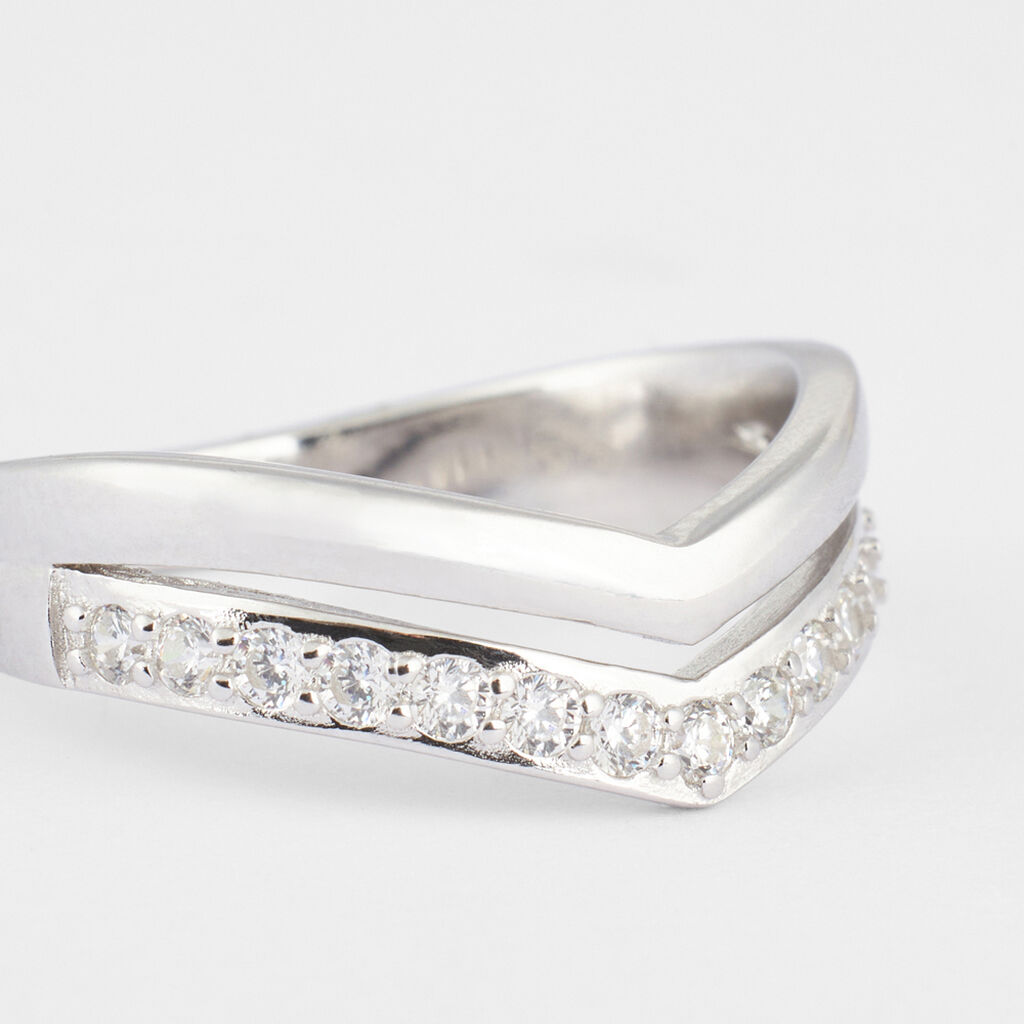 Anello Fascia Silver Shine Argento Rodiato Cubic Zirconia - Anelli con Pietre Donna | Stroili