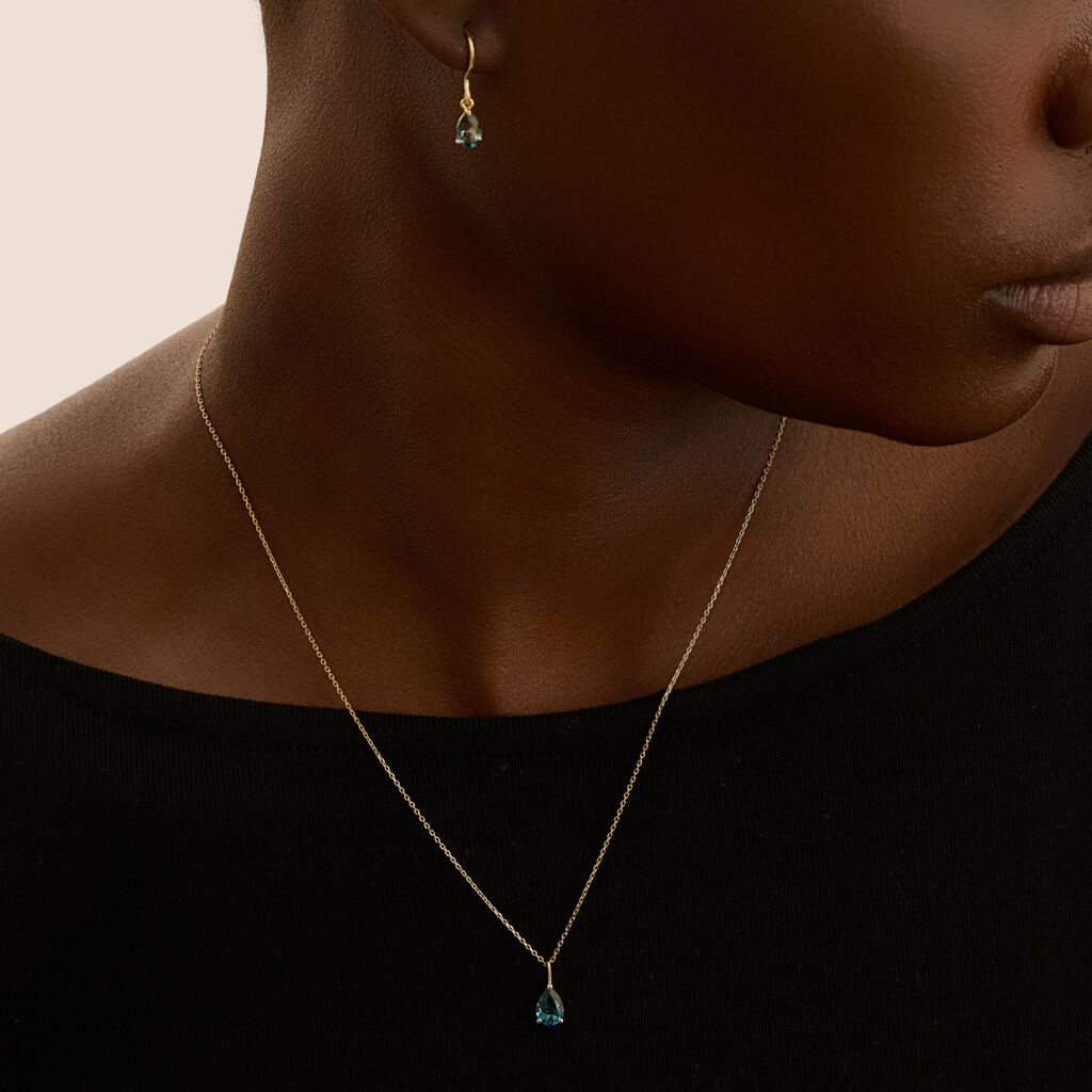 Orecchini Lobo Punto Luce Amélie Oro Giallo Topazio