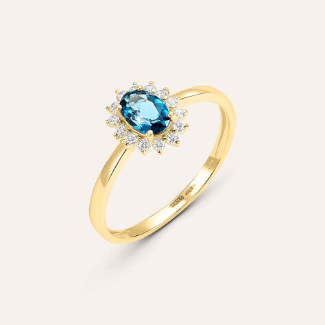 Anello Solitario Amélie Oro Giallo Topazio Cubic Zirconia - Anelli con Pietre Donna | Stroili