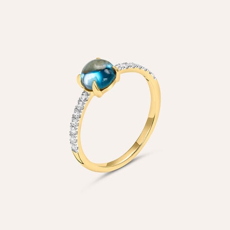 Anello Solitario Amélie Oro Giallo Topazio Cubic Zirconia - Regalo per Cerimonie Religiose Donna | Stroili