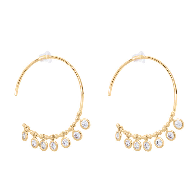 Orecchini A Cerchio Golden Dream Placcato Oro Giallo Cubic Zirconia - Orecchini a Cerchio Donna | Stroili