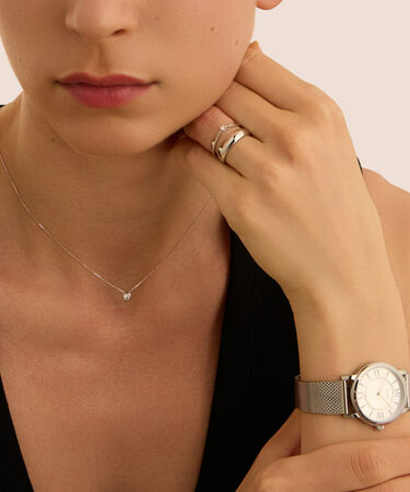 Anello Solitario Grace Oro Bianco Diamante