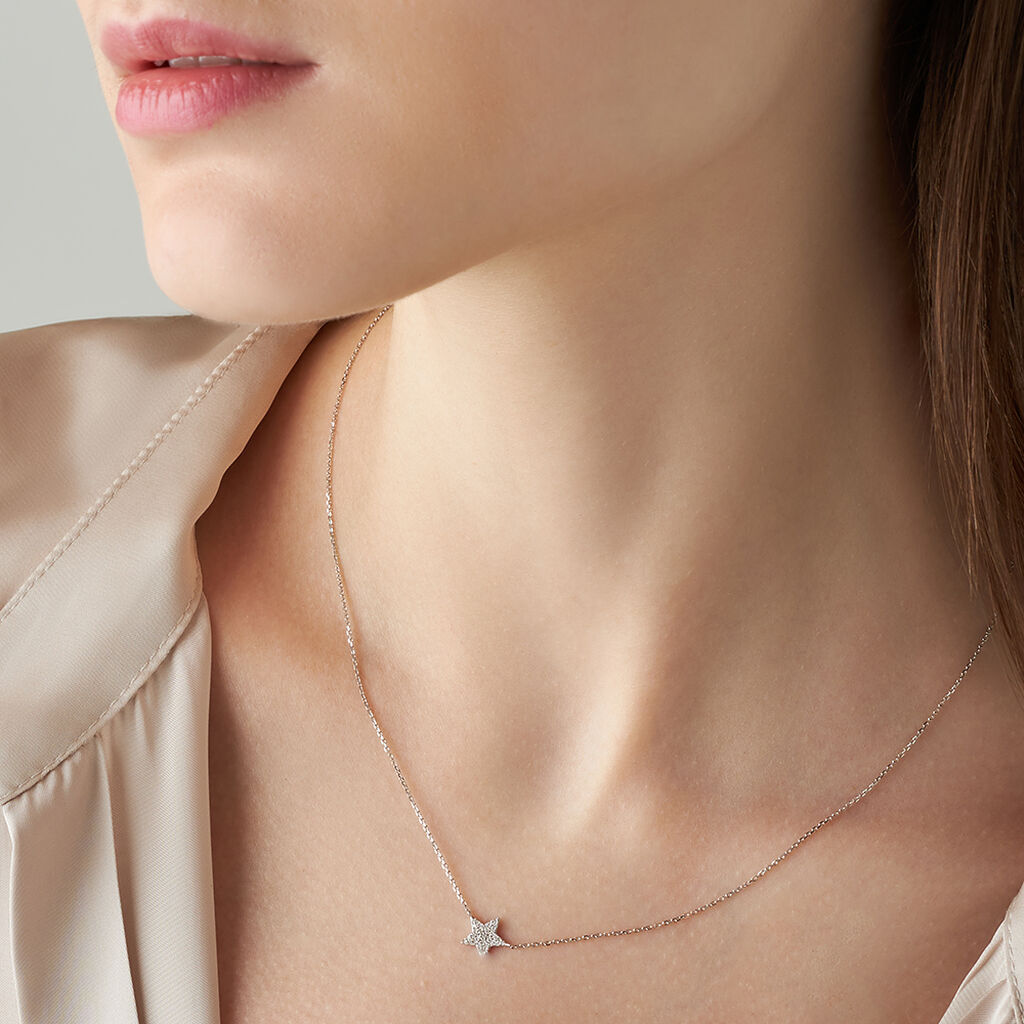 Collana Sophia Oro Bianco Diamante - Collane Donna | Stroili
