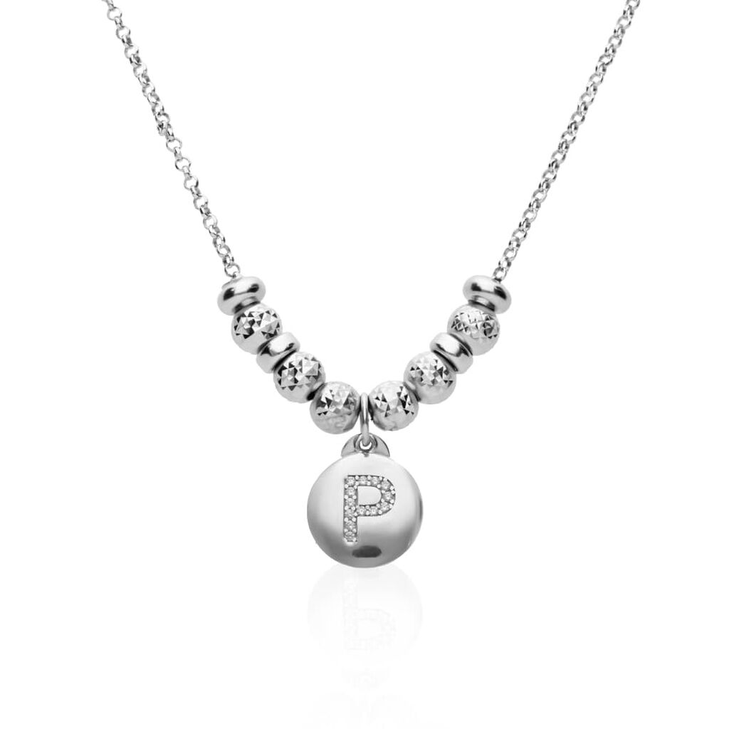 Pendente Love Beats Argento Rodiato Cubic Zirconia - Ciondoli con Incisione Donna | Stroili