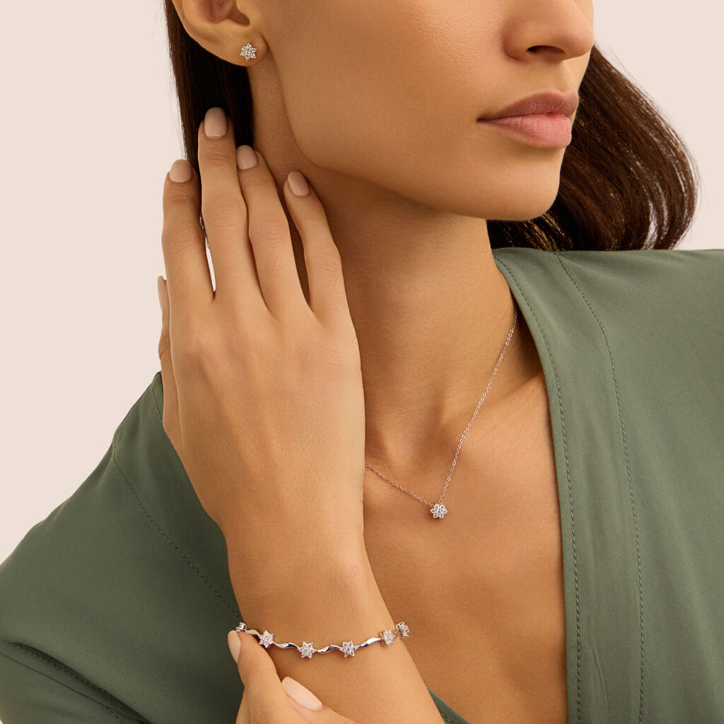 Collana Silver Elegance Argento Rodiato Cubic Zirconia - Collane Donna | Stroili