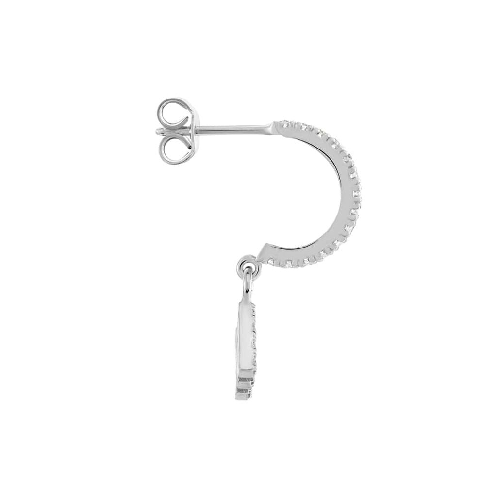 Mono Orecchino A Cerchio Silver Moments Argento Rodiato Cubic Zirconia - Mono Orecchino Donna | Stroili