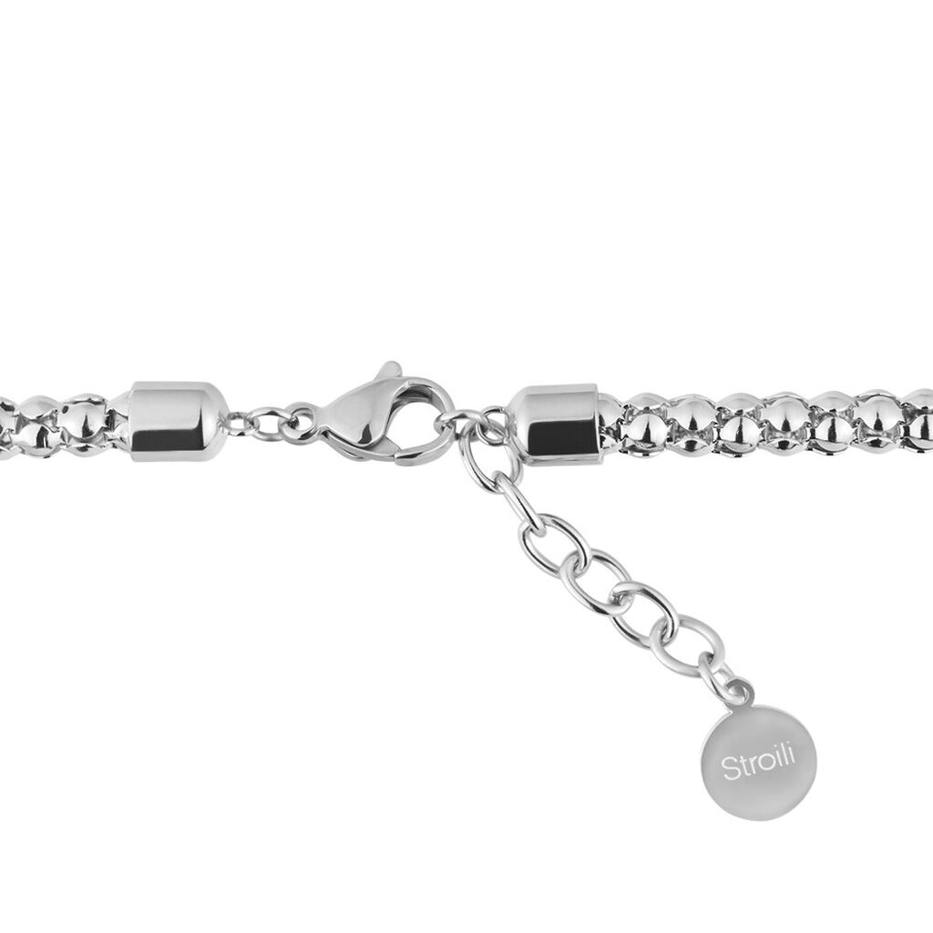 Bracciale Lady Chic Acciaio Bicolore Bianco / Rosa Cristallo - Bracciali Donna | Stroili