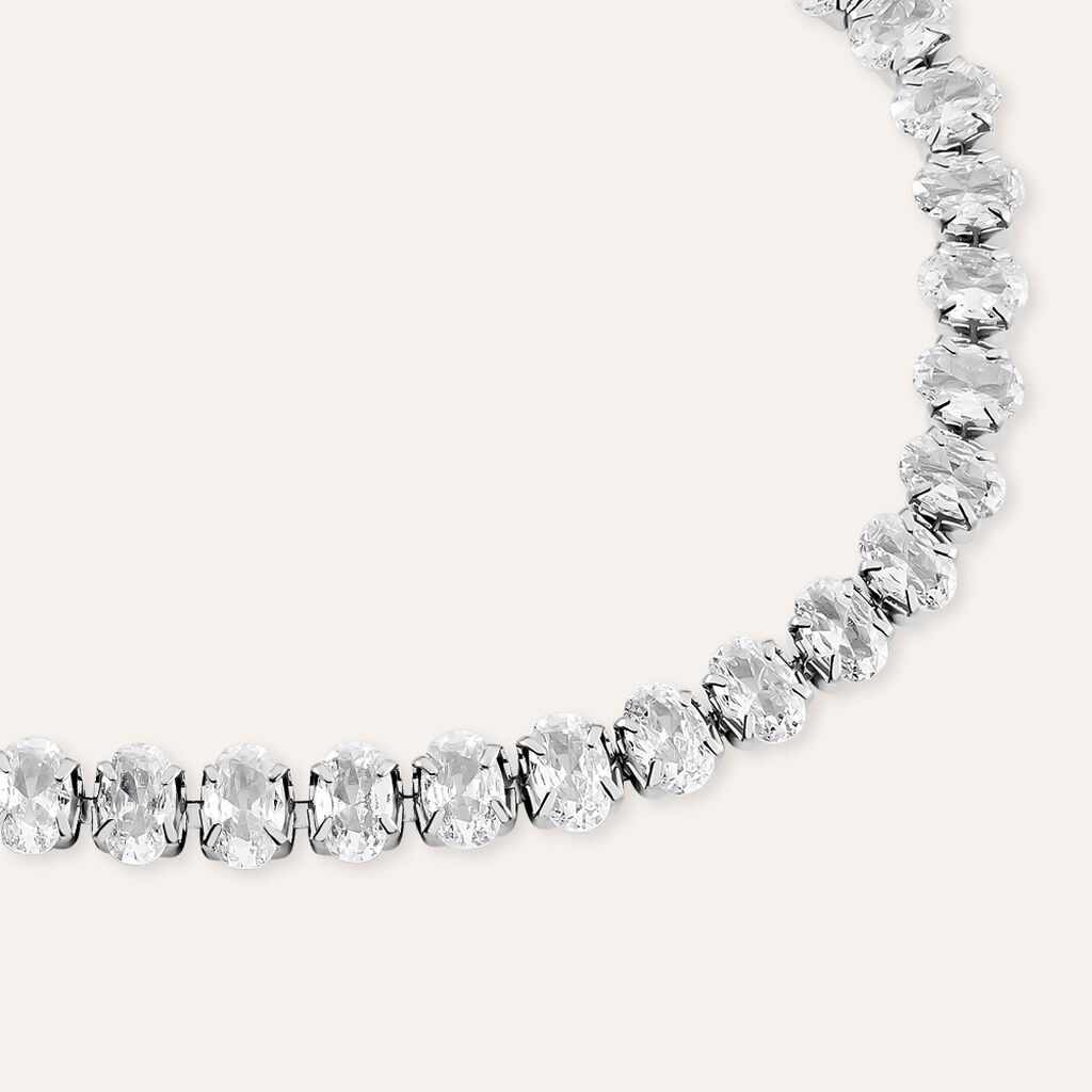 Bracciale Tennis Aura Acciaio Cubic Zirconia