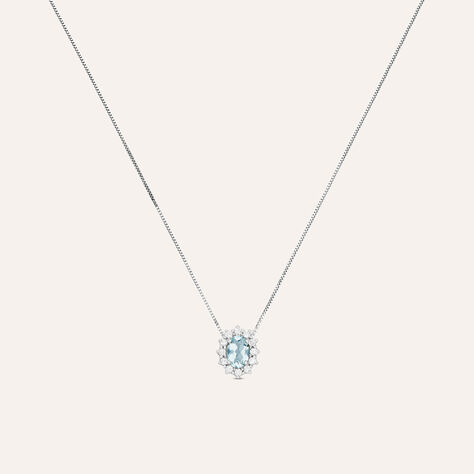 Collana Acquamarina Oro Bianco Acquamarina Diamante - Collane Donna | Stroili