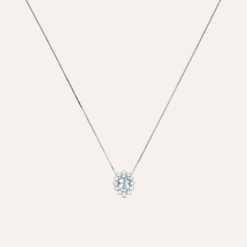 Collana Acquamarina Oro Bianco Acquamarina Diamante - Collane Donna | Stroili