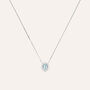 Collana Acquamarina Oro Bianco Acquamarina Diamante