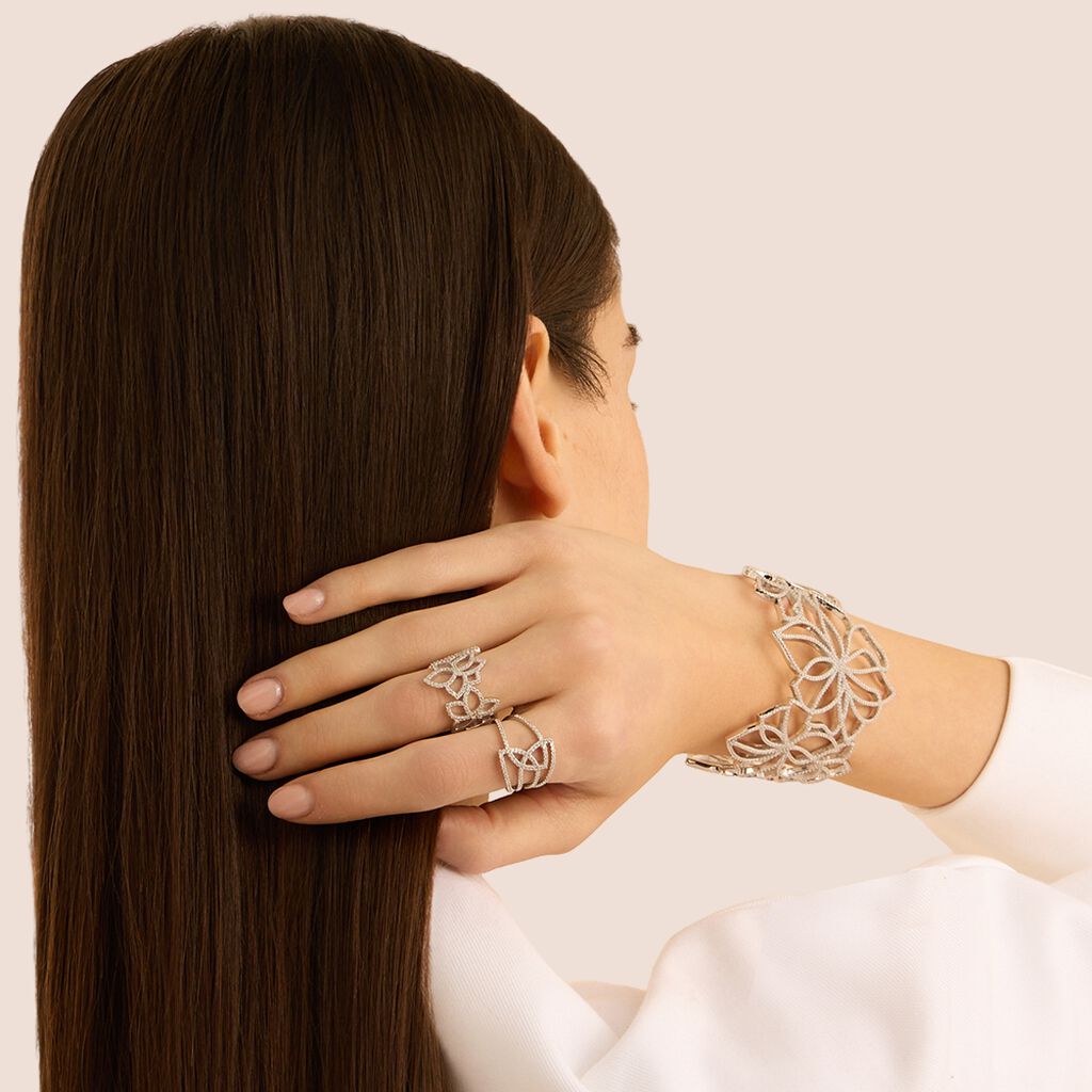 Bangle Silver Elegance Argento Rodiato Cubic Zirconia