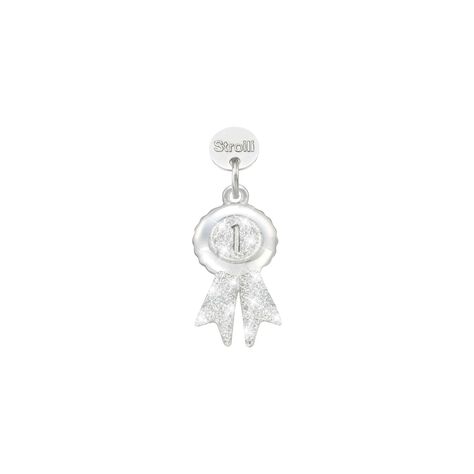 Charm in argento rodiato e glitter - Charms Donna | Stroili