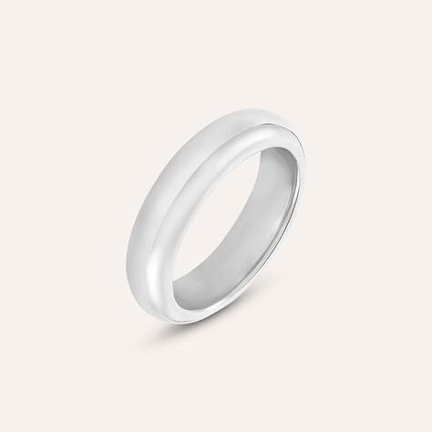 Fede Classica Leggera 5 mm Oro Bianco - Anelli con Incisione Unisex | Stroili