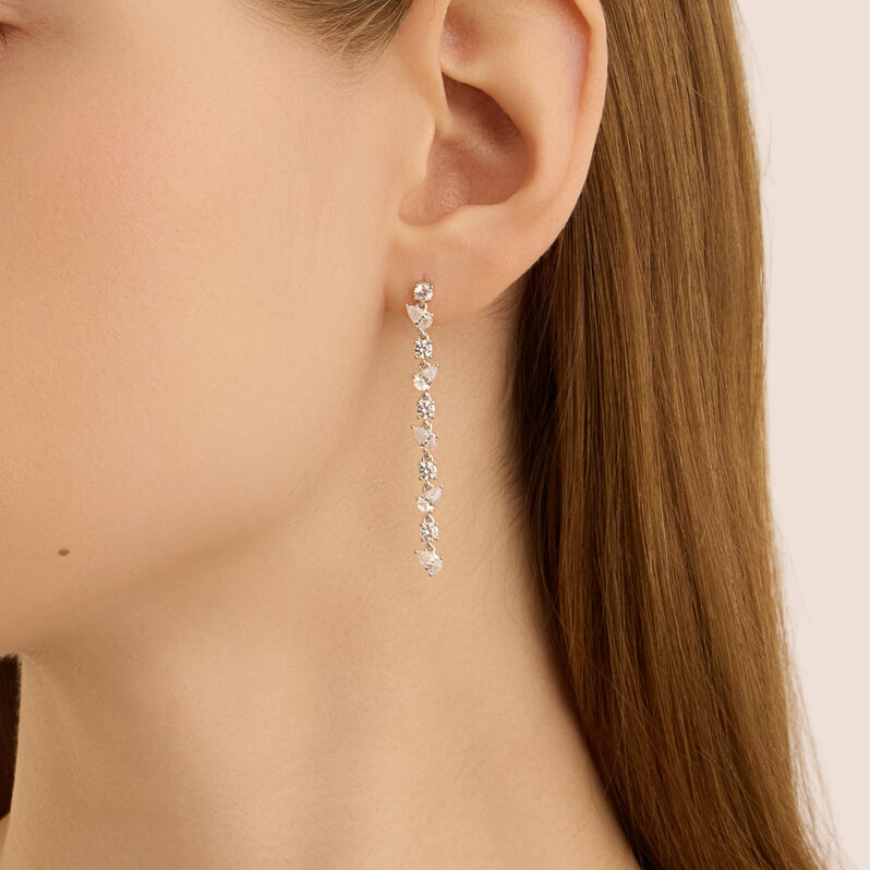 Orecchini Pendenti Claire Oro Bianco Cubic Zirconia - Orecchini Pendenti Donna | Stroili