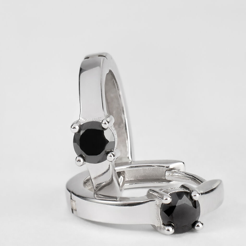 Orecchini A Cerchio Silver Elegance Argento Rodiato Cubic Zirconia