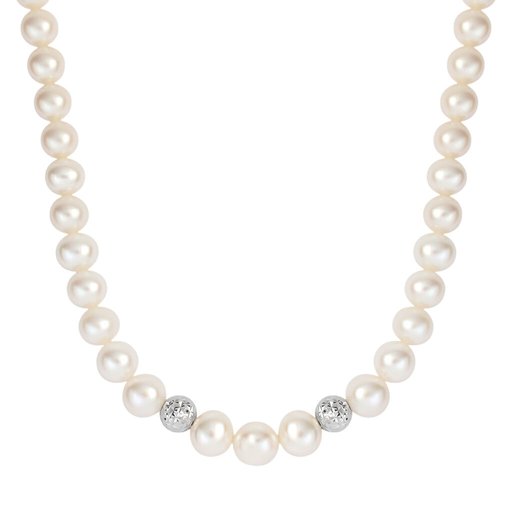 Collana Gabrielle Oro Bianco Perla D'Acqua Dolce - Collane Donna | Stroili