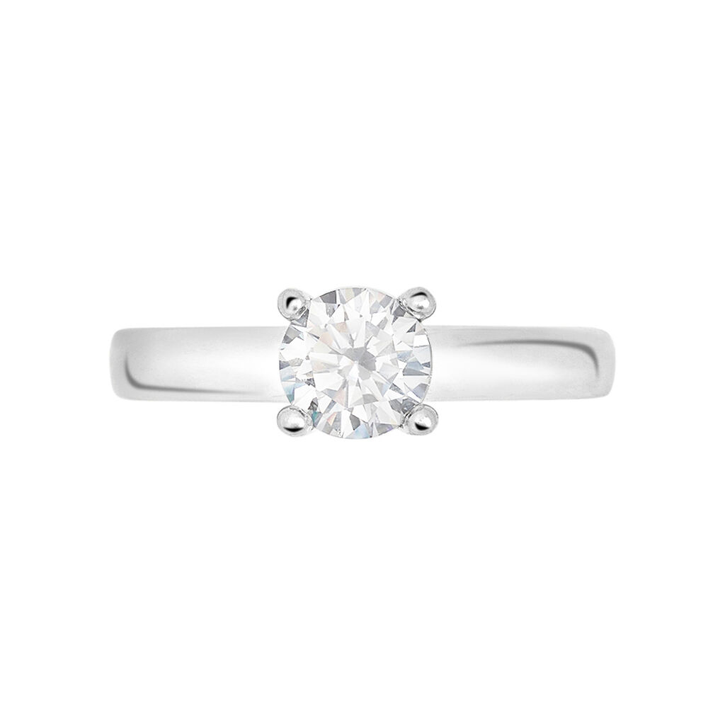 Anello Solitario Silver Elegance Argento Rodiato Cubic Zirconia - Anelli con Pietre Donna | Stroili