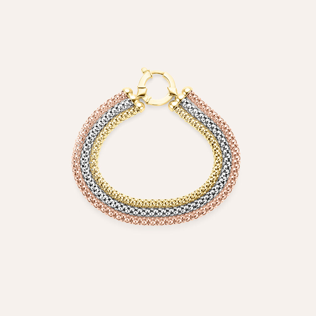 Bracciale Catena Golden Lover Oro Tricolore