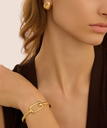 Orecchini Lobo Silver Collection Argento Dorato
