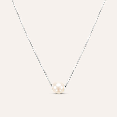 Collana Gabrielle Oro Bianco Perla D'Acqua Dolce - Collane Donna | Stroili