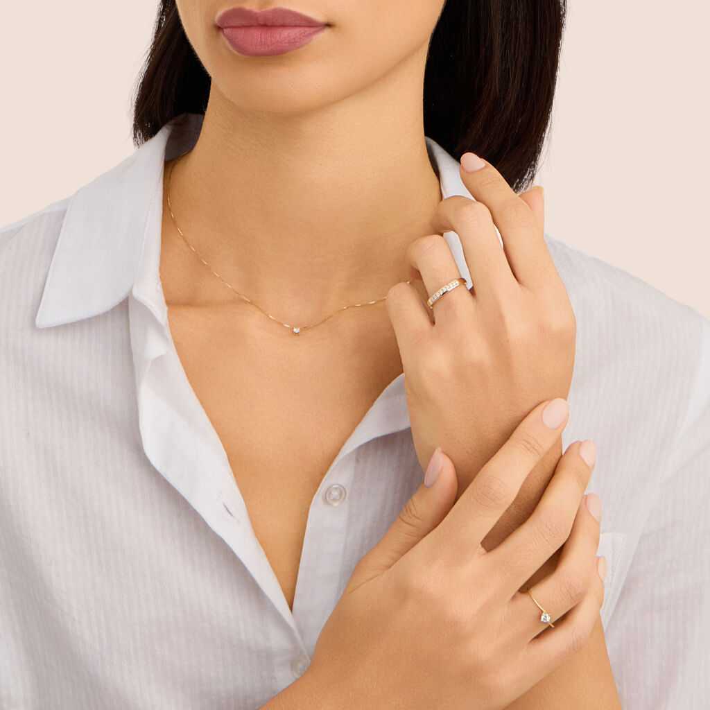 Anello Solitario Valentino Firmamenti Oro Giallo Diamante