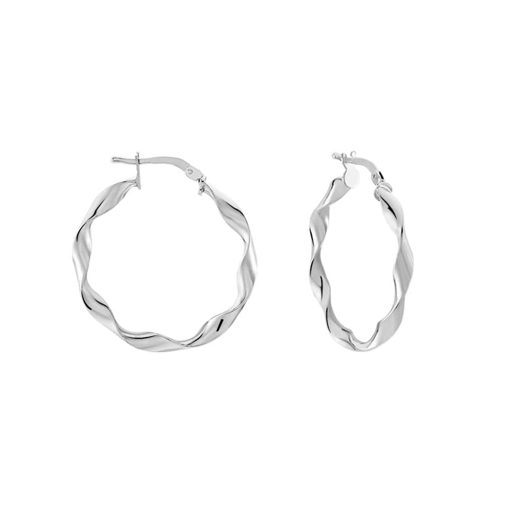 Orecchini A Cerchio Silver Collection Argento Rodiato