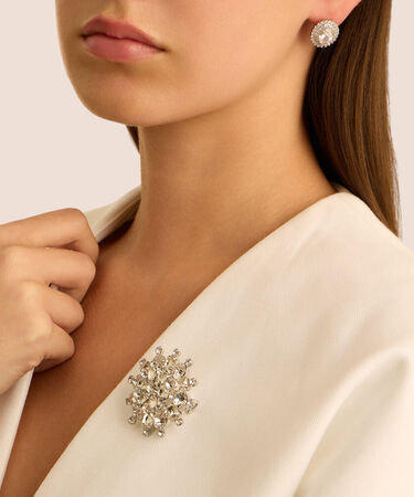 Orecchini Lobo Romantic Shine Ottone Cristallo