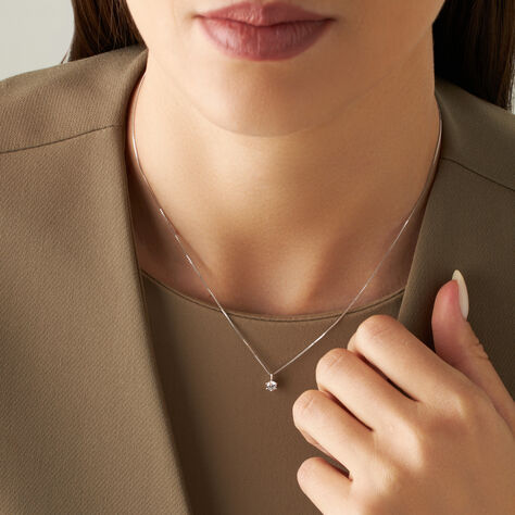 Collana Punto Luce Claire Oro Bianco Cubic Zirconia - Collane Punto Luce Donna | Stroili