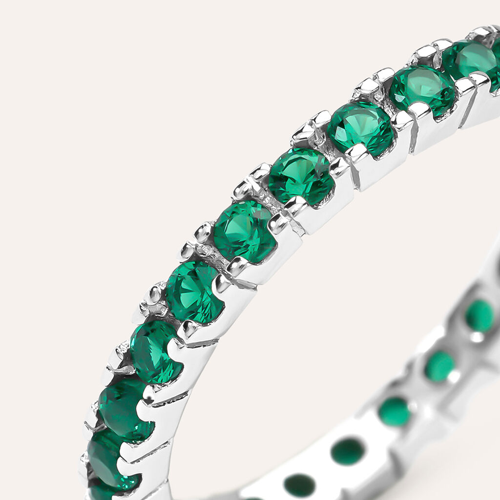 Anello Eternity Silver Rainbow Argento Rodiato Cubic Zirconia