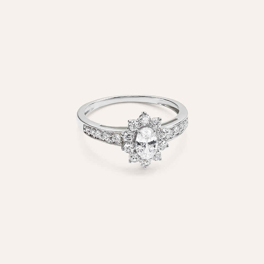 Anello Fantasia Kate Claire Oro Bianco Cubic Zirconia