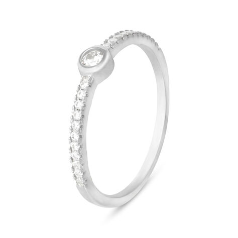 Anello Solitario Silver Elegance Argento Rodiato Cubic Zirconia - Anelli con Pietre Donna | Stroili