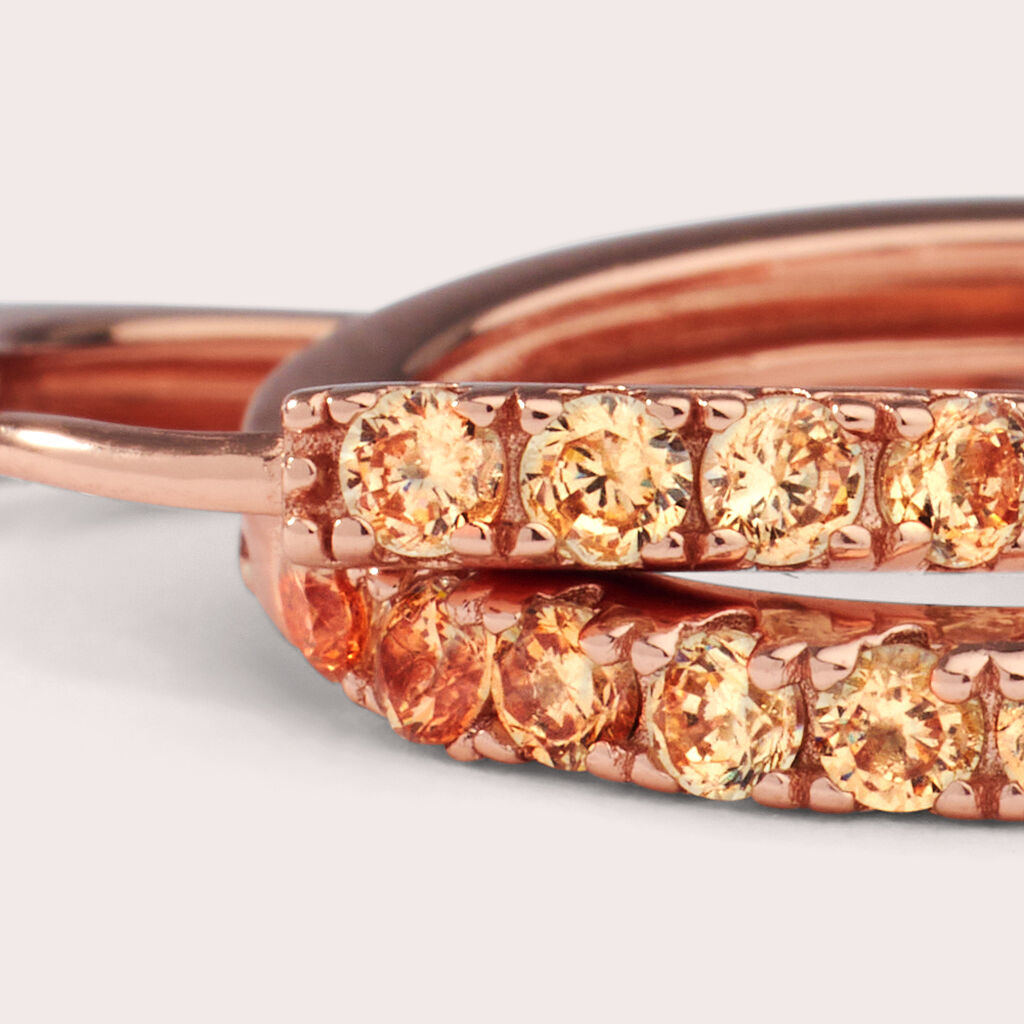 Orecchini A Cerchio Silver Rainbow Argento Rosa Cubic Zirconia - Orecchini a Cerchio Donna | Stroili