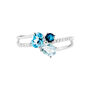Anello Trilogy Am&eacute;lie Oro Bianco Topazio Cubic Zirconia