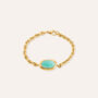 Bracciale Catena Radiance Acciaio Dorato Amazzonite