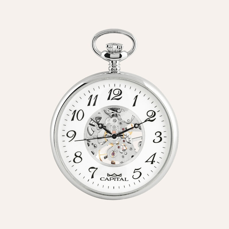 Set Orologio Meccanico da Tasca Capital in Metallo e Stand in Metallo - Orologi solo Tempo Uomo | Stroili