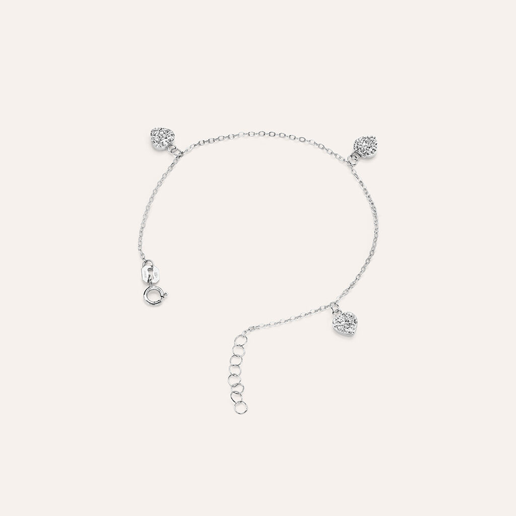 Bracciale Christelle Oro Bianco Cristallo - Bracciali Love Donna | Stroili