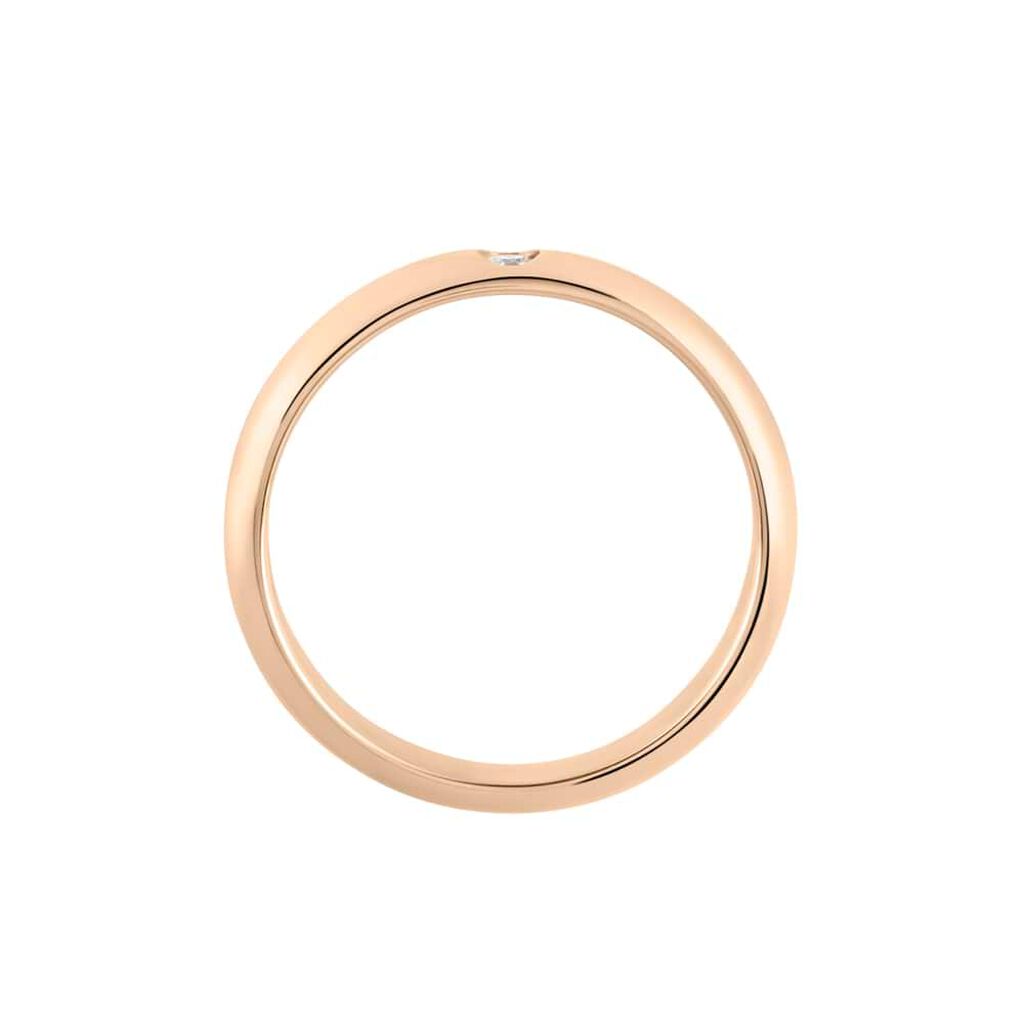 Fede Classica Leggera 3.2 mm Oro Rosa Diamante
